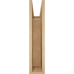 Ekena Millwork - BKTUR055X18X26BOA05RCPR - Timberthane Faux Wood Balboa Style Bracket, Block Ends, 5 1/2"W x 18"D x 26"H, Primed Tan
