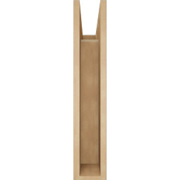 Ekena Millwork - BKTUR055X18X30BOA05RCPR - Timberthane Faux Wood Balboa Style Bracket, Block Ends, 5 1/2"W x 18"D x 30"H, Primed Tan