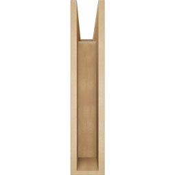 Ekena Millwork - BKTUR055X20X28BOA05RCPR - Timberthane Faux Wood Balboa Style Bracket, Block Ends, 5 1/2"W x 20"D x 28"H, Primed Tan