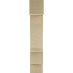Ekena Millwork - BKTUR055X20X32BOA05RCPR - Timberthane Faux Wood Balboa Style Bracket, Block Ends, 5 1/2"W x 20"D x 32"H, Primed Tan