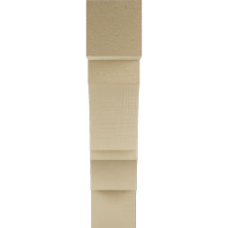 Ekena Millwork - BKTUR055X22X26BOA05RCPR - Timberthane Faux Wood Balboa Style Bracket, Block Ends, 5 1/2"W x 22"D x 26"H, Primed Tan