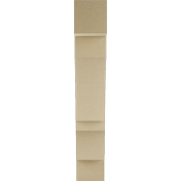 Ekena Millwork - BKTUR055X22X34BOA05RCPR - Timberthane Faux Wood Balboa Style Bracket, Block Ends, 5 1/2"W x 22"D x 34"H, Primed Tan