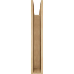 Ekena Millwork - BKTUR055X22X34BOA05RCPR - Timberthane Faux Wood Balboa Style Bracket, Block Ends, 5 1/2"W x 22"D x 34"H, Primed Tan