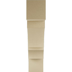 Ekena Millwork - BKTUR055X24X24BOA05RCPR - Timberthane Faux Wood Balboa Style Bracket, Block Ends, 5 1/2"W x 24"D x 24"H, Primed Tan