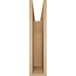 Ekena Millwork - BKTUR055X24X24BOA05RCPR - Timberthane Faux Wood Balboa Style Bracket, Block Ends, 5 1/2"W x 24"D x 24"H, Primed Tan