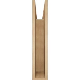 Ekena Millwork - BKTUR055X24X28BOA05RCPR - Timberthane Faux Wood Balboa Style Bracket, Block Ends, 5 1/2"W x 24"D x 28"H, Primed Tan