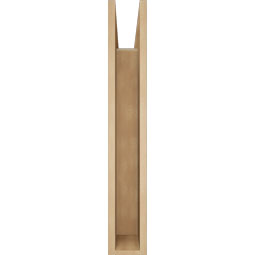 Ekena Millwork - BKTUR055X24X36BOA05RCPR - Timberthane Faux Wood Balboa Style Bracket, Block Ends, 5 1/2"W x 24"D x 36"H, Primed Tan