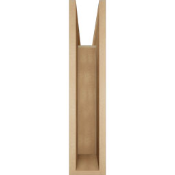 Ekena Millwork - BKTUR055X26X26BOA05RCPR - Timberthane Faux Wood Balboa Style Bracket, Block Ends, 5 1/2"W x 26"D x 26"H, Primed Tan