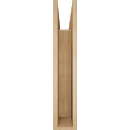Ekena Millwork - BKTUR055X26X30BOA05RCPR - Timberthane Faux Wood Balboa Style Bracket, Block Ends, 5 1/2"W x 26"D x 30"H, Primed Tan