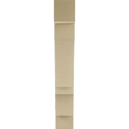 Ekena Millwork - BKTUR055X26X38BOA05RCPR - Timberthane Faux Wood Balboa Style Bracket, Block Ends, 5 1/2"W x 26"D x 38"H, Primed Tan