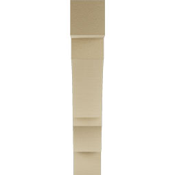 Ekena Millwork - BKTUR055X28X32BOA05RCPR - Timberthane Faux Wood Balboa Style Bracket, Block Ends, 5 1/2"W x 28"D x 32"H, Primed Tan