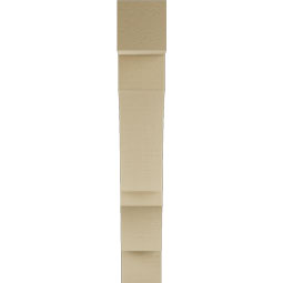 Ekena Millwork - BKTUR055X28X36BOA05RCPR - Timberthane Faux Wood Balboa Style Bracket, Block Ends, 5 1/2"W x 28"D x 36"H, Primed Tan