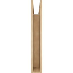 Ekena Millwork - BKTUR055X28X36BOA05RCPR - Timberthane Faux Wood Balboa Style Bracket, Block Ends, 5 1/2"W x 28"D x 36"H, Primed Tan