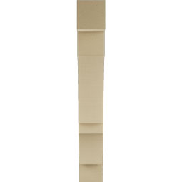 Ekena Millwork - BKTUR055X28X40BOA05RCPR - Timberthane Faux Wood Balboa Style Bracket, Block Ends, 5 1/2"W x 28"D x 40"H, Primed Tan