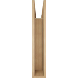 Ekena Millwork - BKTUR055X30X30BOA05RCPR - Timberthane Faux Wood Balboa Style Bracket, Block Ends, 5 1/2"W x 30"D x 30"H, Primed Tan