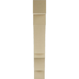 Ekena Millwork - BKTUR055X30X38BOA05RCPR - Timberthane Faux Wood Balboa Style Bracket, Block Ends, 5 1/2"W x 30"D x 38"H, Primed Tan