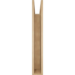 Ekena Millwork - BKTUR055X30X38BOA05RCPR - Timberthane Faux Wood Balboa Style Bracket, Block Ends, 5 1/2"W x 30"D x 38"H, Primed Tan