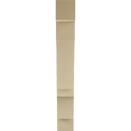 Ekena Millwork - BKTUR055X30X42BOA05RCPR - Timberthane Faux Wood Balboa Style Bracket, Block Ends, 5 1/2"W x 30"D x 42"H, Primed Tan