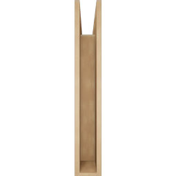 Ekena Millwork - BKTUR055X32X36BOA05RCPR - Timberthane Faux Wood Balboa Style Bracket, Block Ends, 5 1/2"W x 32"D x 36"H, Primed Tan