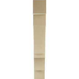 Ekena Millwork - BKTUR055X32X38BOA05RCPR - Timberthane Faux Wood Balboa Style Bracket, Block Ends, 5 1/2"W x 32"D x 38"H, Primed Tan