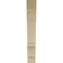Ekena Millwork - BKTUR055X32X40BOA05RCPR - Timberthane Faux Wood Balboa Style Bracket, Block Ends, 5 1/2"W x 32"D x 40"H, Primed Tan