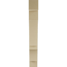 Ekena Millwork - BKTUR055X32X44BOA05RCPR - Timberthane Faux Wood Balboa Style Bracket, Block Ends, 5 1/2"W x 32"D x 44"H, Primed Tan