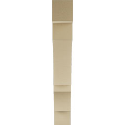 Ekena Millwork - BKTUR055X34X38BOA05RCPR - Timberthane Faux Wood Balboa Style Bracket, Block Ends, 5 1/2"W x 34"D x 38"H, Primed Tan