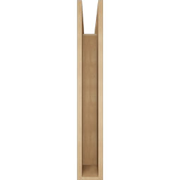 Ekena Millwork - BKTUR055X34X38BOA05RCPR - Timberthane Faux Wood Balboa Style Bracket, Block Ends, 5 1/2"W x 34"D x 38"H, Primed Tan