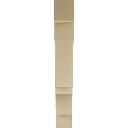 Ekena Millwork - BKTUR055X34X40BOA05RCPR - Timberthane Faux Wood Balboa Style Bracket, Block Ends, 5 1/2"W x 34"D x 40"H, Primed Tan