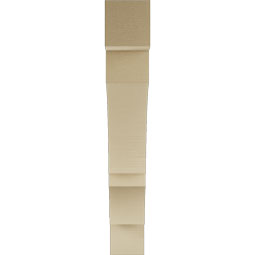 Ekena Millwork - BKTUR055X36X36BOA05RCPR - Timberthane Faux Wood Balboa Style Bracket, Block Ends, 5 1/2"W x 36"D x 36"H, Primed Tan