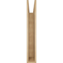 Ekena Millwork - BKTUR055X36X36BOA05RCPR - Timberthane Faux Wood Balboa Style Bracket, Block Ends, 5 1/2"W x 36"D x 36"H, Primed Tan