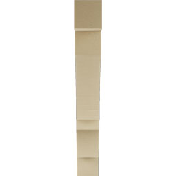 Ekena Millwork - BKTUR055X36X40BOA05RCPR - Timberthane Faux Wood Balboa Style Bracket, Block Ends, 5 1/2"W x 36"D x 40"H, Primed Tan