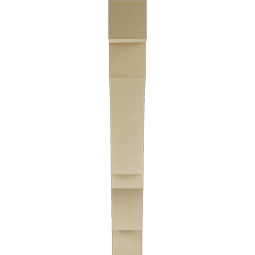 Ekena Millwork - BKTUR055X36X42BOA05RCPR - Timberthane Faux Wood Balboa Style Bracket, Block Ends, 5 1/2"W x 36"D x 42"H, Primed Tan