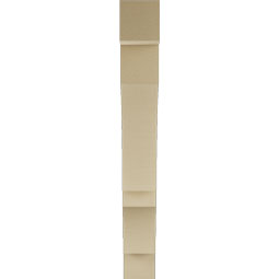 Ekena Millwork - BKTUR055X36X44BOA05RCPR - Timberthane Faux Wood Balboa Style Bracket, Block Ends, 5 1/2"W x 36"D x 44"H, Primed Tan