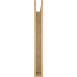 Ekena Millwork - BKTUR055X36X48BOA05RCPR - Timberthane Faux Wood Balboa Style Bracket, Block Ends, 5 1/2"W x 36"D x 48"H, Primed Tan