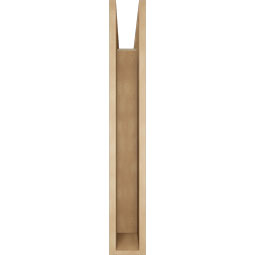 Ekena Millwork - BKTUR055X38X38BOA05RCPR - Timberthane Faux Wood Balboa Style Bracket, Block Ends, 5 1/2"W x 38"D x 38"H, Primed Tan