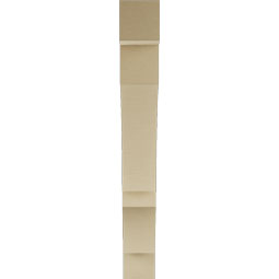 Ekena Millwork - BKTUR055X38X44BOA05RCPR - Timberthane Faux Wood Balboa Style Bracket, Block Ends, 5 1/2"W x 38"D x 44"H, Primed Tan