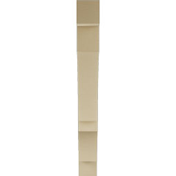Ekena Millwork - BKTUR055X40X48BOA05RCPR - Timberthane Faux Wood Balboa Style Bracket, Block Ends, 5 1/2"W x 40"D x 48"H, Primed Tan