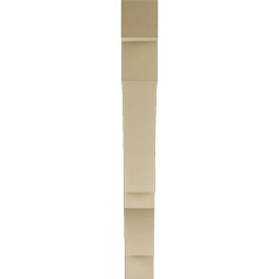 Ekena Millwork - BKTUR055X42X48BOA05RCPR - Timberthane Faux Wood Balboa Style Bracket, Block Ends, 5 1/2"W x 42"D x 48"H, Primed Tan