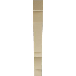 Ekena Millwork - BKTUR055X44X48BOA05RCPR - Timberthane Faux Wood Balboa Style Bracket, Block Ends, 5 1/2"W x 44"D x 48"H, Primed Tan