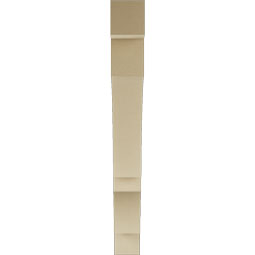 Ekena Millwork - BKTUR055X48X48BOA05RCPR - Timberthane Faux Wood Balboa Style Bracket, Block Ends, 5 1/2"W x 48"D x 48"H, Primed Tan