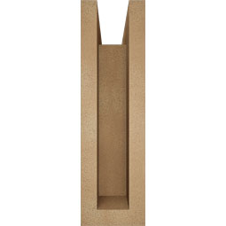 Ekena Millwork - BKTUROBOA44 - Timberthane Rough Cedar Faux Wood Balboa Block Bracket w/ Offset Brace