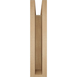 Ekena Millwork - BKTUR0352X16X16BOA05RCPR - Timberthane Faux Wood Balboa Style Bracket w/ Offset Brace, Block Ends, 3 1/2"W x 16"D x 16"H, Primed Tan