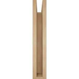 Ekena Millwork - BKTUR0352X16X20BOA05RCPR - Timberthane Faux Wood Balboa Style Bracket w/ Offset Brace, Block Ends, 3 1/2"W x 16"D x 20"H, Primed Tan