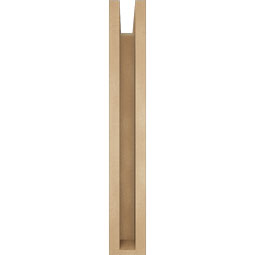 Ekena Millwork - BKTUR0352X16X24BOA05RCPR - Timberthane Faux Wood Balboa Style Bracket w/ Offset Brace, Block Ends, 3 1/2"W x 16"D x 24"H, Primed Tan