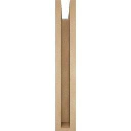 Ekena Millwork - BKTUR0352X18X22BOA05RCPR - Timberthane Faux Wood Balboa Style Bracket w/ Offset Brace, Block Ends, 3 1/2"W x 18"D x 22"H, Primed Tan