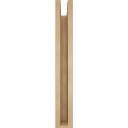 Ekena Millwork - BKTUR0352X18X26BOA05RCPR - Timberthane Faux Wood Balboa Style Bracket w/ Offset Brace, Block Ends, 3 1/2"W x 18"D x 26"H, Primed Tan