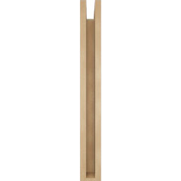 Ekena Millwork - BKTUR0352X18X30BOA05RCPR - Timberthane Faux Wood Balboa Style Bracket w/ Offset Brace, Block Ends, 3 1/2"W x 18"D x 30"H, Primed Tan