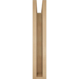 Ekena Millwork - BKTUR0352X20X20BOA05RCPR - Timberthane Faux Wood Balboa Style Bracket w/ Offset Brace, Block Ends, 3 1/2"W x 20"D x 20"H, Primed Tan