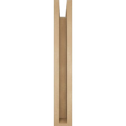 Ekena Millwork - BKTUR0352X20X24BOA05RCPR - Timberthane Faux Wood Balboa Style Bracket w/ Offset Brace, Block Ends, 3 1/2"W x 20"D x 24"H, Primed Tan